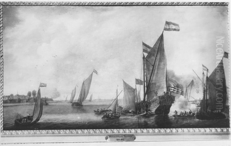 Seehafen Oil Painting by Bonaventura Peeters the Elder