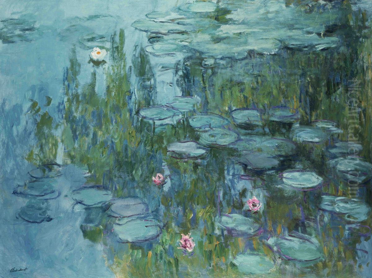 Water Lilies Oil Painting by Claude Oscar Monet