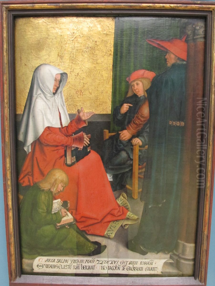 Mary Salome and Zebedee with their Childs Oil Painting by Bernhard Strigel