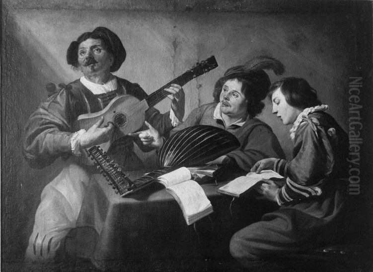 Musikalische Gesellschaft Oil Painting by Theodoor Rombouts
