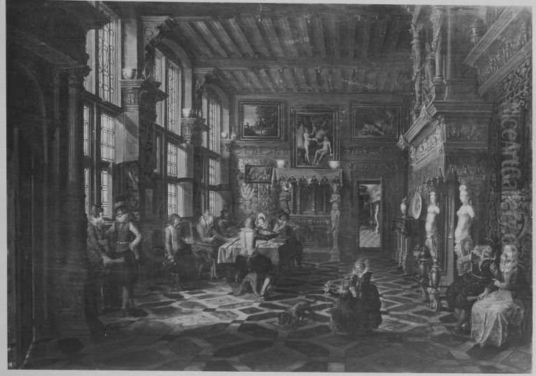 Musikalische Unterhaltung Oil Painting by Paul Vredeman de Vries