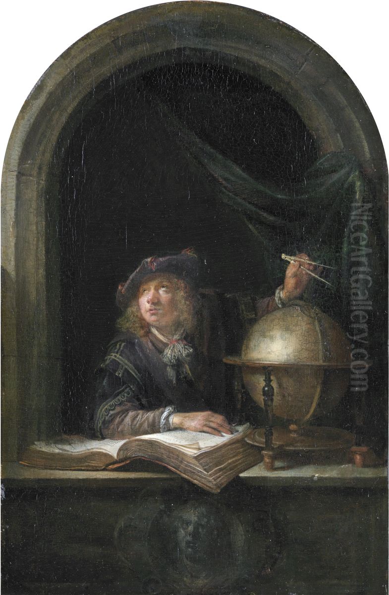 Astronomer in a window Oil Painting by Gerrit Dou