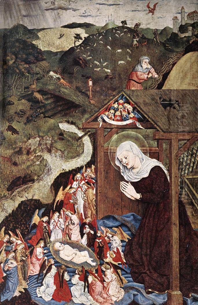 Adoration of the Child Oil Painting by Master of the Polling Panels