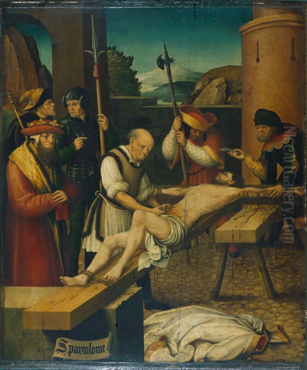 Martyrdom of the Apostle Bartholomew Oil Painting by Hans Maler Zu Schwaz