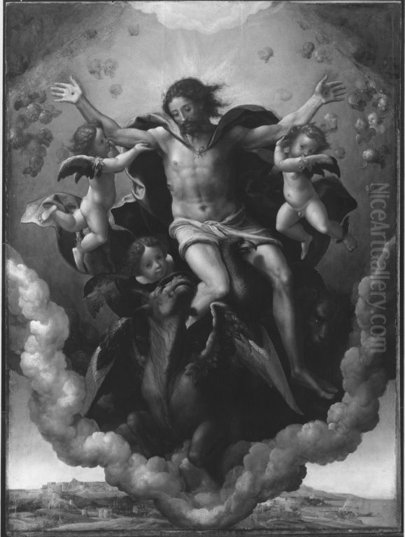 Vision des Ezechiel Oil Painting by Pieter Coecke Van Aelst