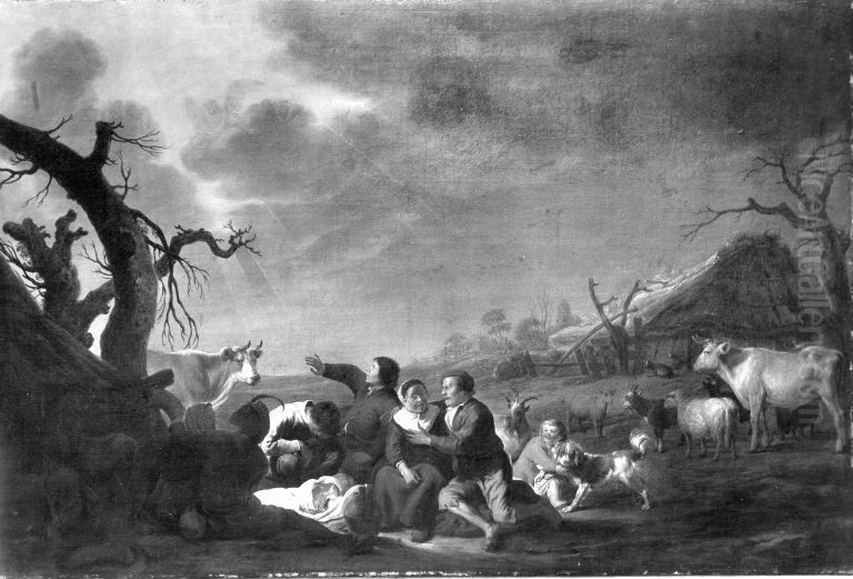 Verkundigung an die Hirten Oil Painting by Cornelis Saftleven