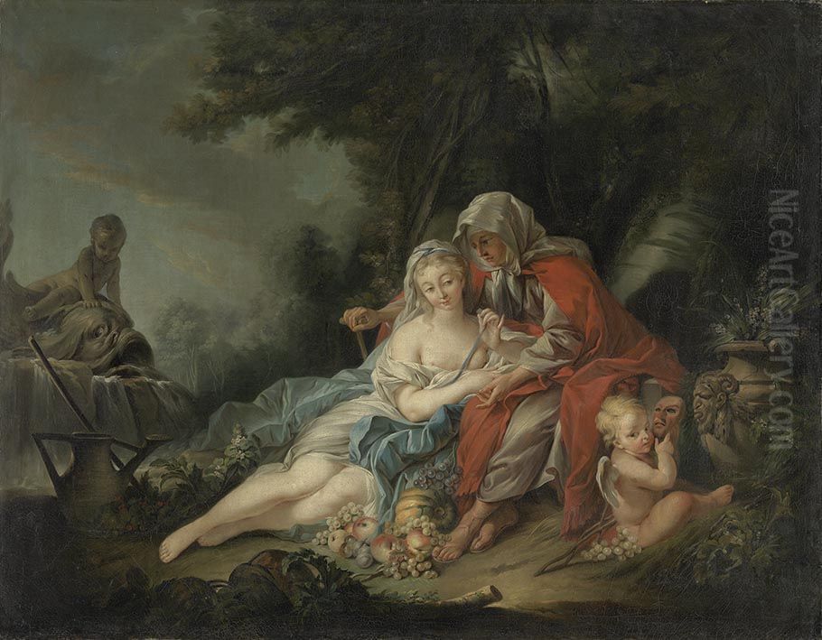 Vertumnus und Pomona Oil Painting by Francois Boucher
