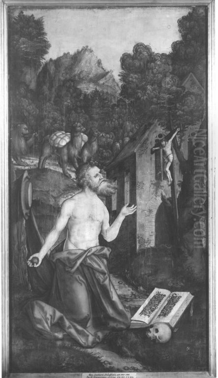 Bussender hl. Hieronymus Oil Painting by Hans Leonhard Schaufelein