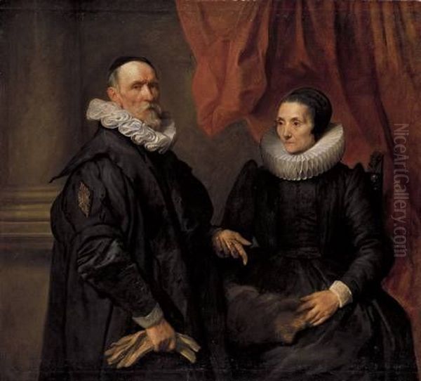 Der Maler Jan de Wael und seine Frau Gertrud de Jode Oil Painting by Sir Anthony Van Dyck