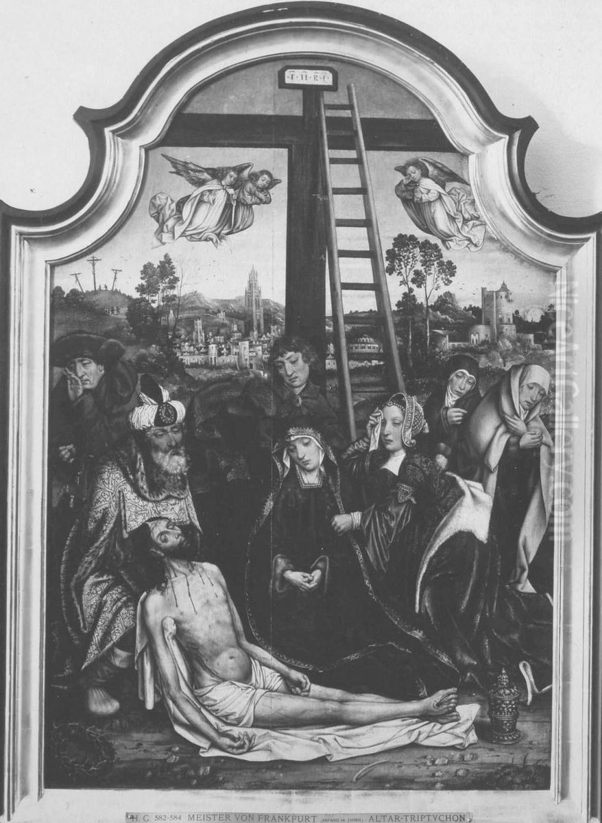 Beweinung Christi Oil Painting by Master Of Frankfurt