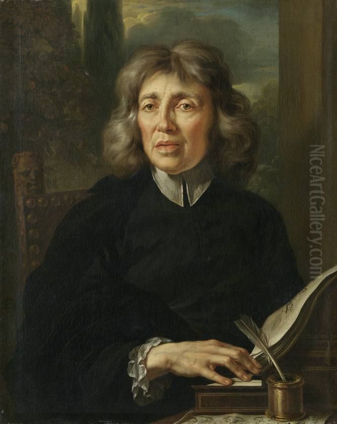 Portrait of the abbot and composer Sebastiano Moratelli Oil Painting by Jan Frans van Douven