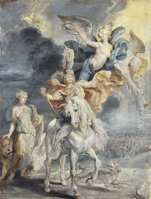 Der Triumph von Julich (Skizze zum Medici-Zyklus) Oil Painting by (studio of) Rubens, Peter Paul