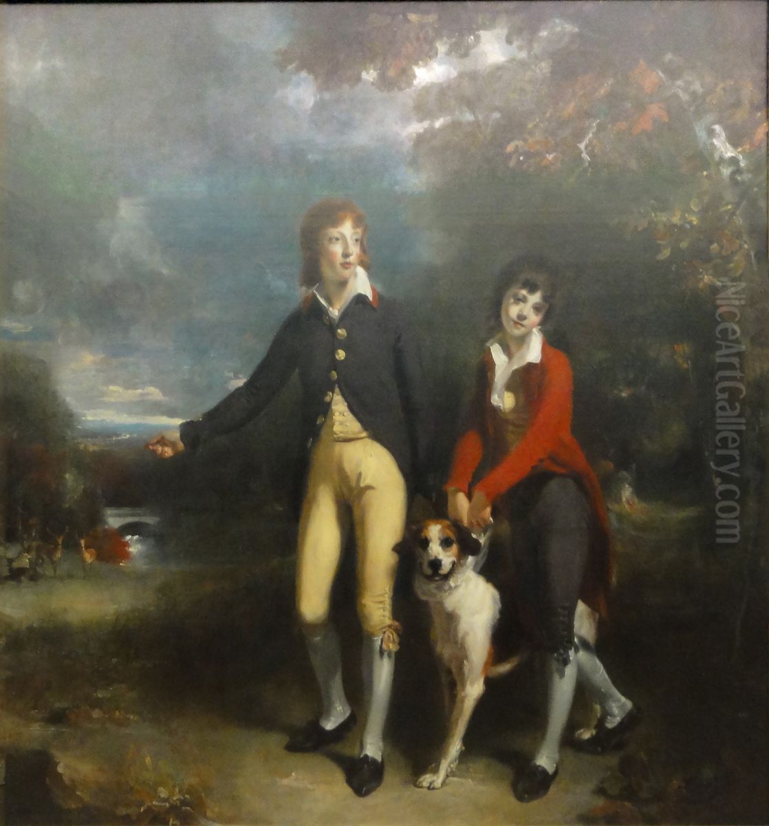 Die beiden Sohne des 1st Earl of Talbot Oil Painting by Thomas Lawrence
