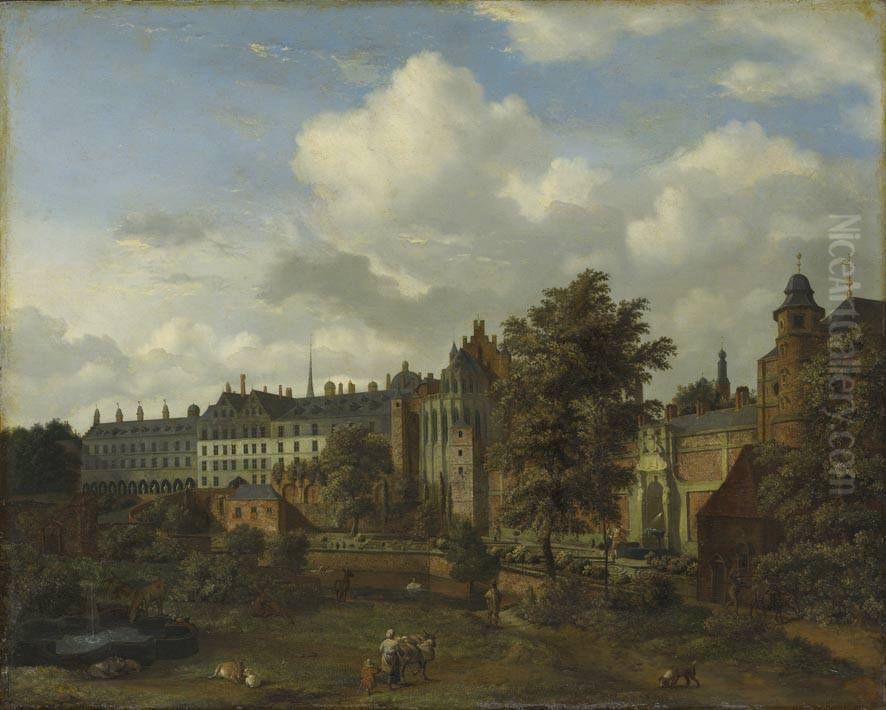 Das alte Palais in Brussel Oil Painting by Jan Van Der Heyden