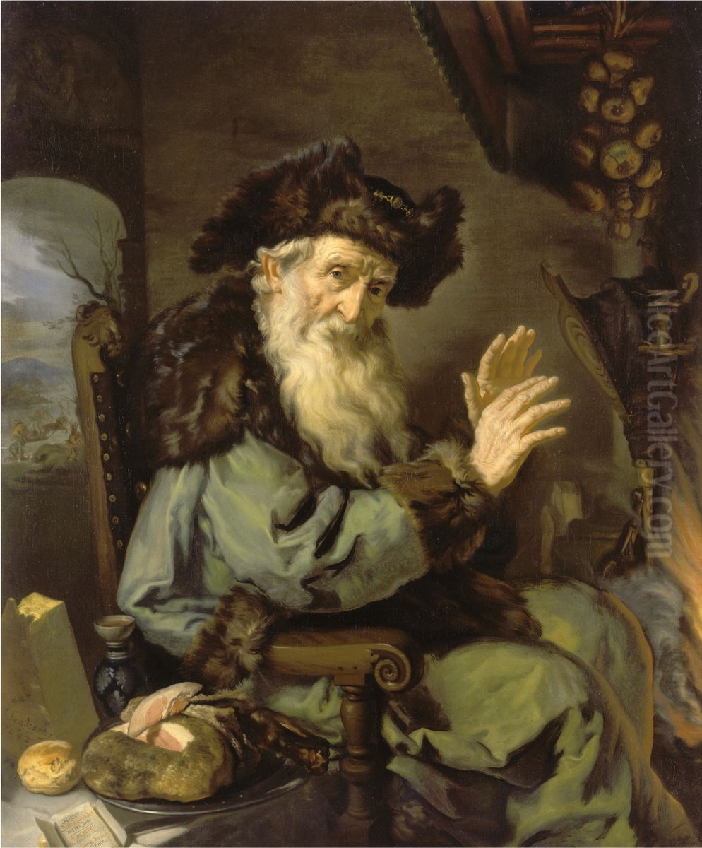 Aus der Serie der Monatsbilder: Januar Oil Painting by Joachim von, I Sandrart