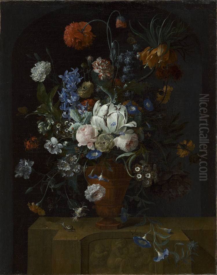 Blumenstuck Oil Painting by Coenraet Roepel