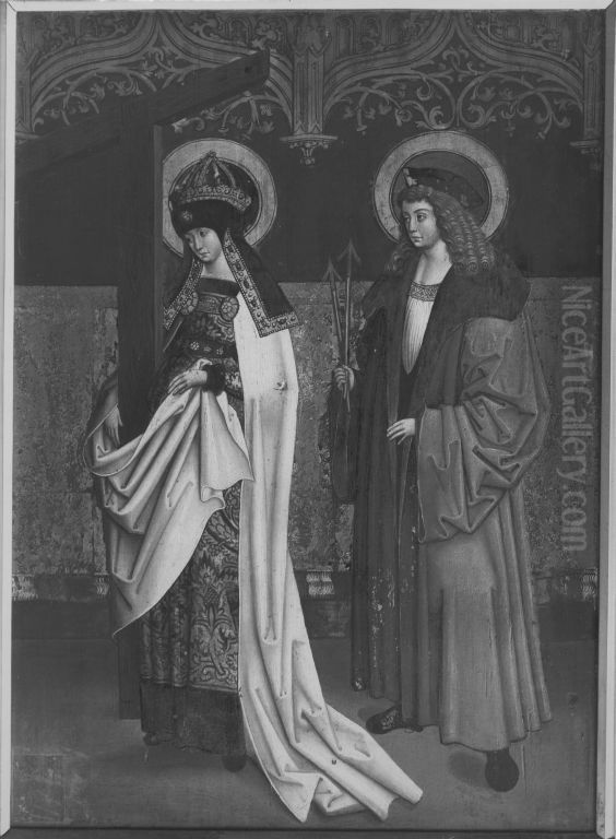 Die hll. Helena und Sebastian Oil Painting by Thoman Burgkmair