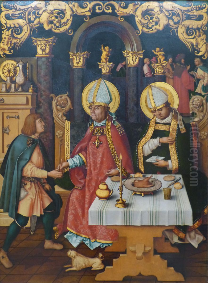 Katharinenaltar: Die hll. Ulrich und Conrad Oil Painting by Hans Holbein the Elder