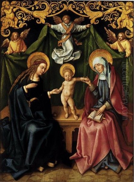 Hl. Anna Selbdritt Oil Painting by Hans Holbein the Elder