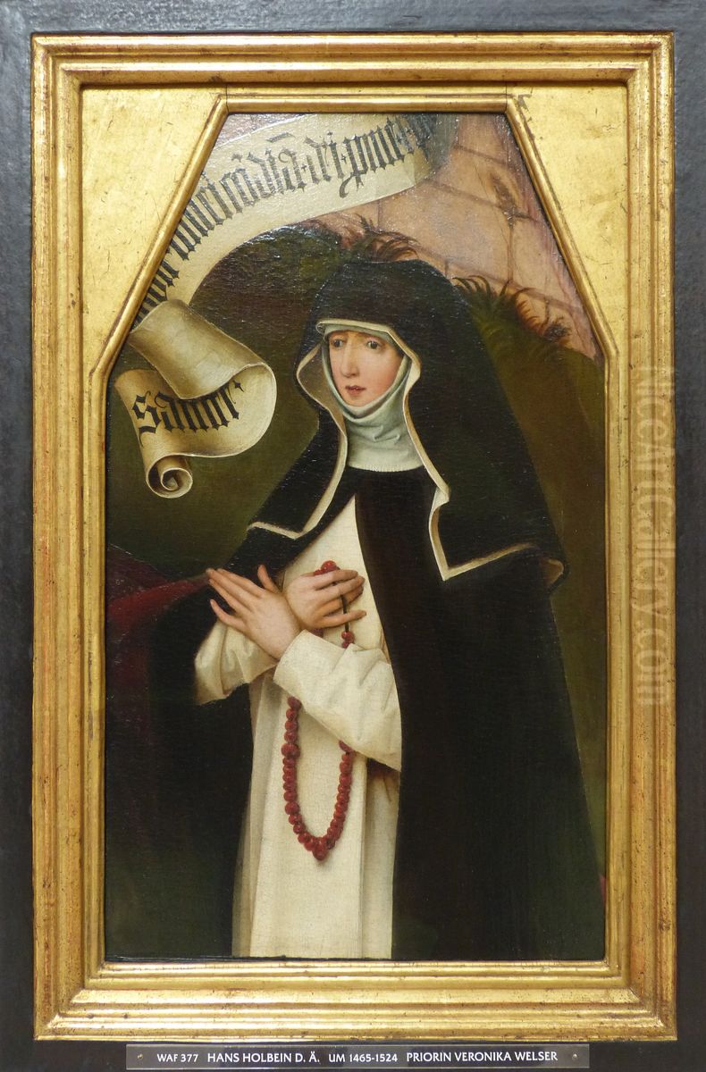 Prioress Veronica Welser Oil Painting by Hans Holbein the Elder