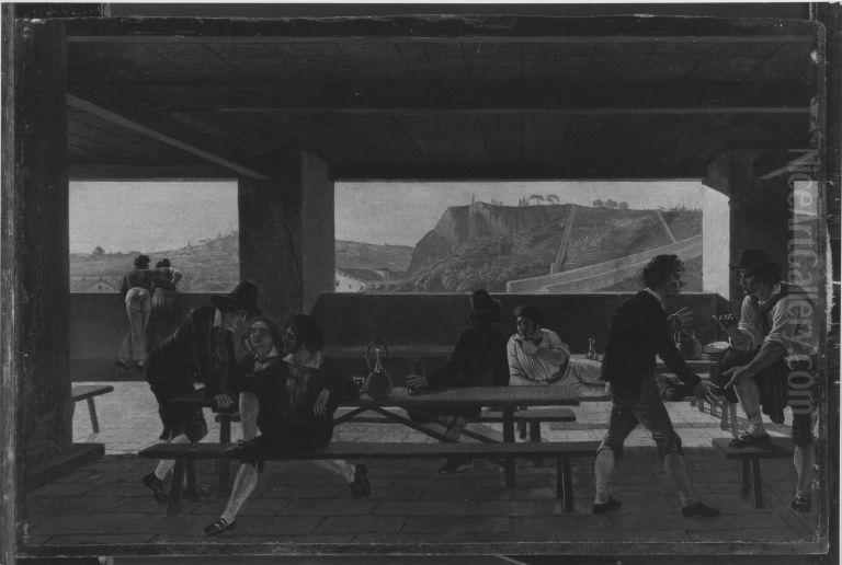 Romische Weinschanke Oil Painting by Franz Ludwig Catel