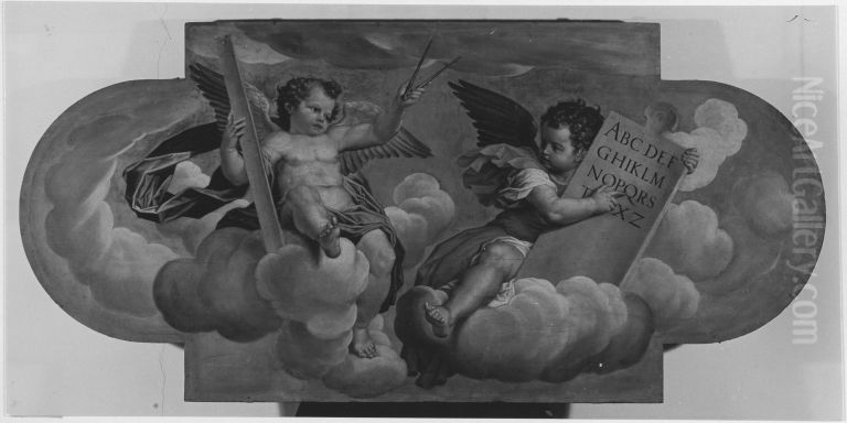 Die Bau - und Schreibkunst Oil Painting by Peter Candid