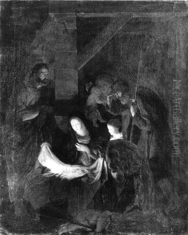 Anbetung der Hirten Oil Painting by Johann Nepomuk Muxel