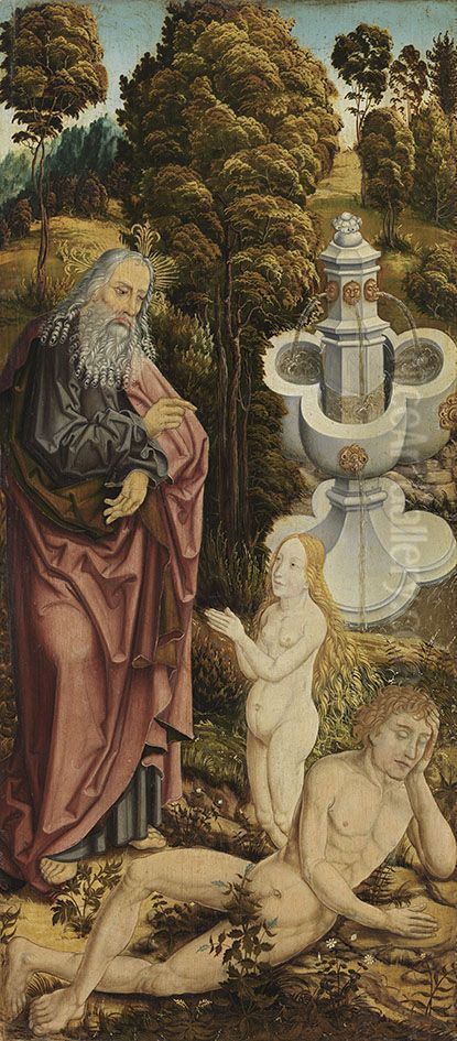 Erschaffung der Eva Oil Painting by Paul Lautensack