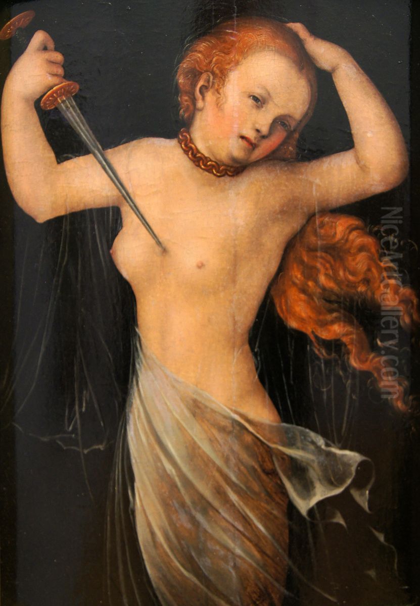 The Suicide of Lucretia Oil Painting by Lucas Cranach the Elder
