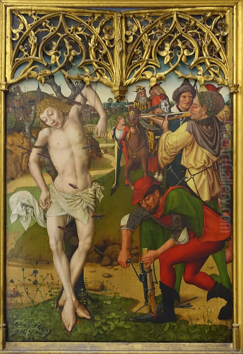 Marter des hl. Sebastian Oil Painting by Master of the Augustine Altarpiece