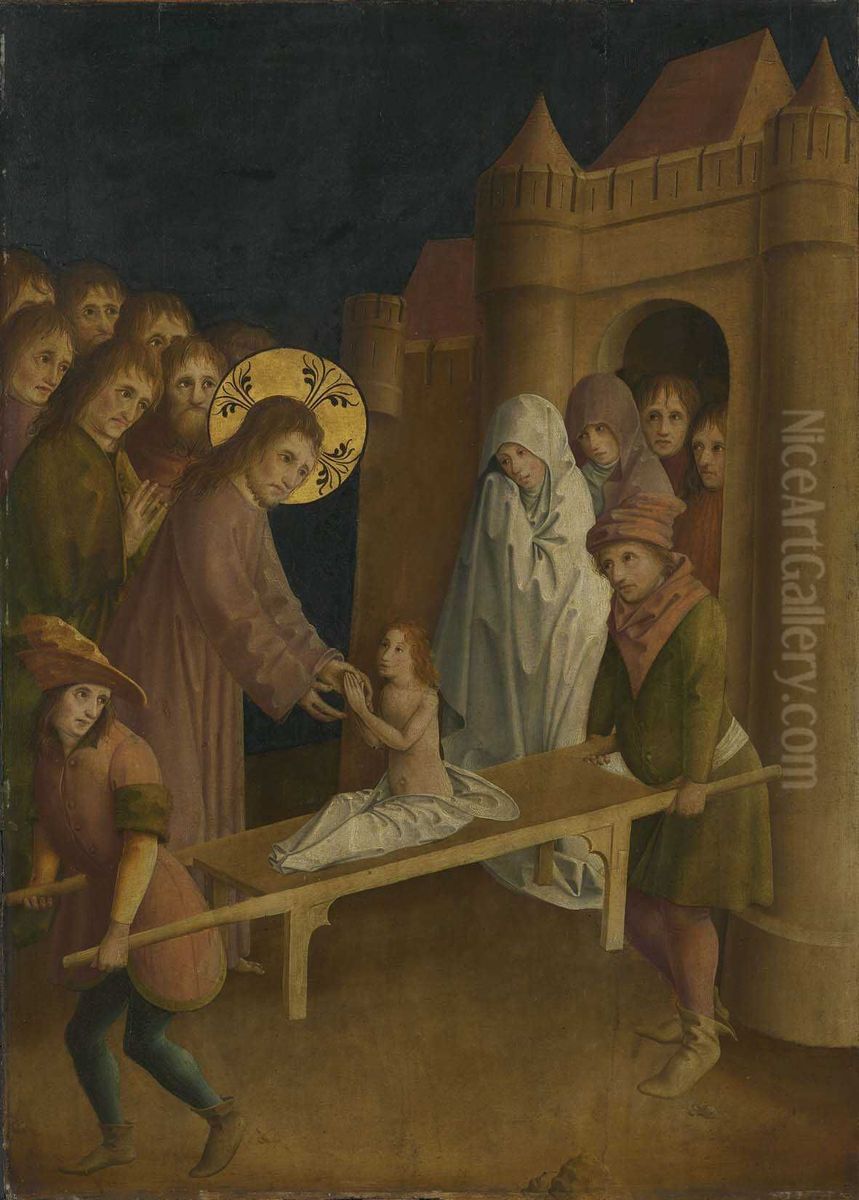 Die Erweckung des Junglings von Nain Oil Painting by Master of the Darmstadt Passion