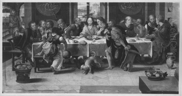 Das letzte Abendmahl Oil Painting by Pieter Coecke Van Aelst