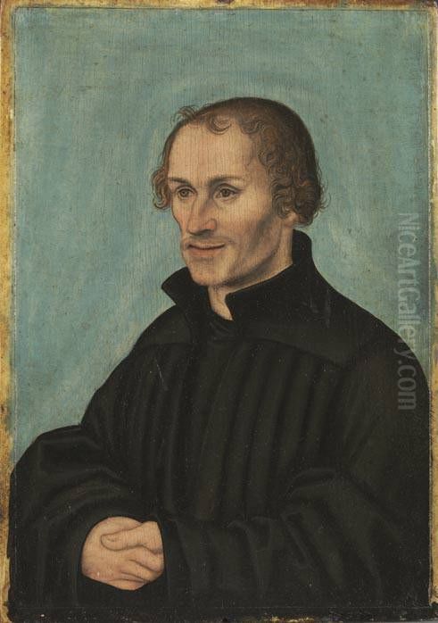 Portrait of Philipp Melanchthon Oil Painting by Lucas Cranach the Elder