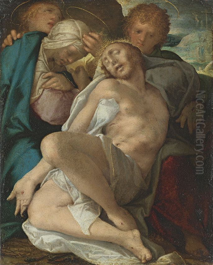 Beweinung Christi Oil Painting by Bartholomeus Spranger