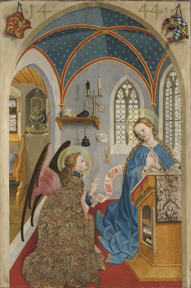 Annunciation to Mary Oil Painting by Master of the Polling Panels