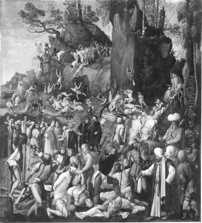 Marter der Zehntausend (Kopie nach dem Original von 1508 in Wien) Oil Painting by Albrecht Durer