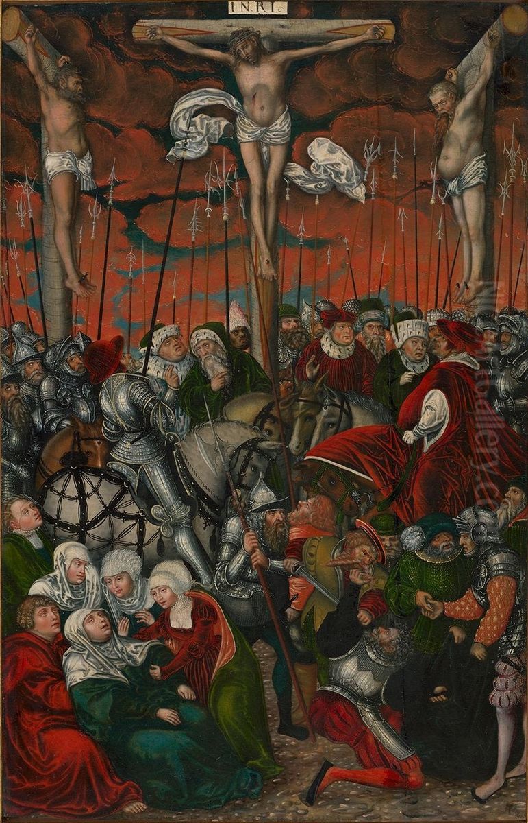 Crucifixion Oil Painting by Lucas Cranach the Elder