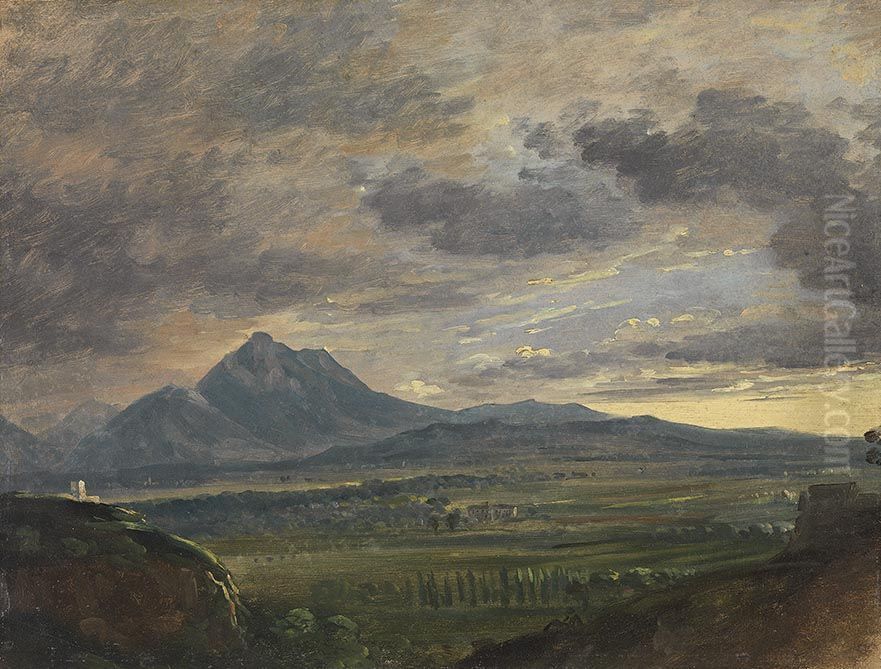 Der Hochstaufen bei Salzburg Oil Painting by Johann Georg von Dillis