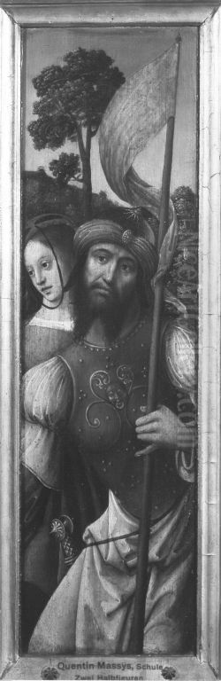 Ritter mit seinen Knappen Oil Painting by Quinten Metsys