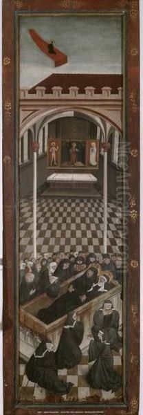 Begrabnis und Himmelfahrt des hl. Benedikt Oil Painting by Gabriel Malesskircher