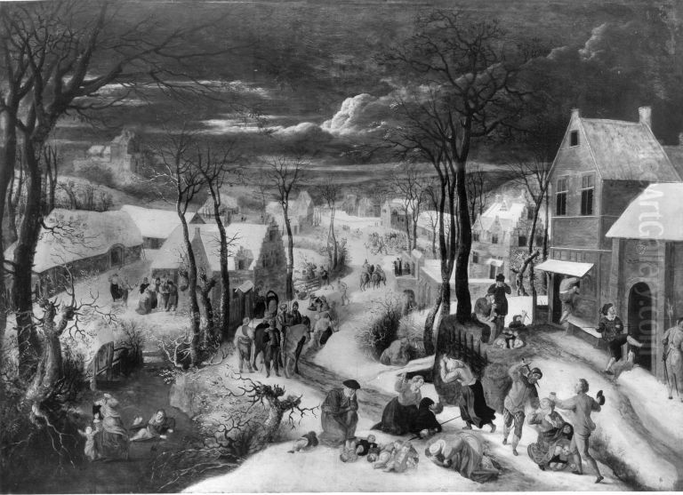 Bethlehemitischer Kindermord Oil Painting by Gillis Mostaert