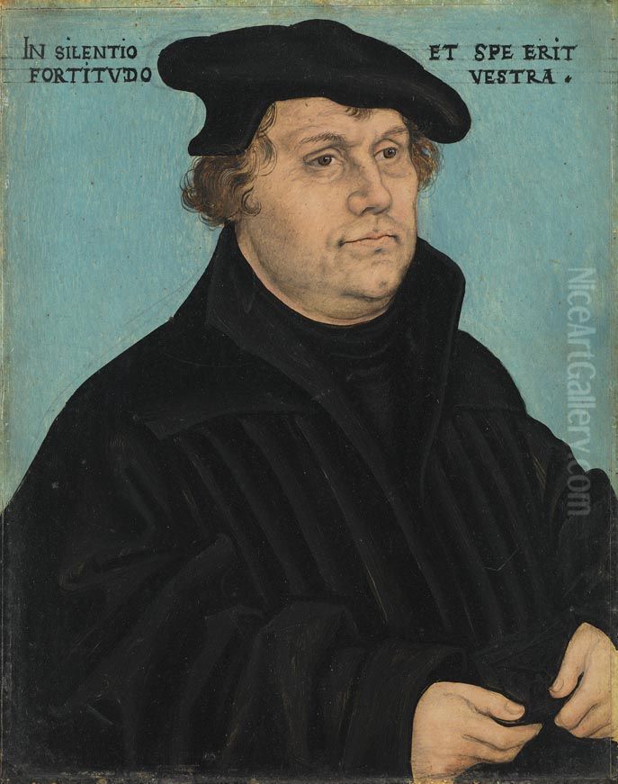 Bildnis Martin Luthers Oil Painting by Lucas Cranach the Elder