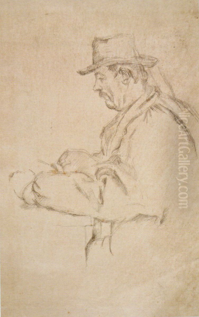 Joueur De Cartes Oil Painting by Paul Cezanne