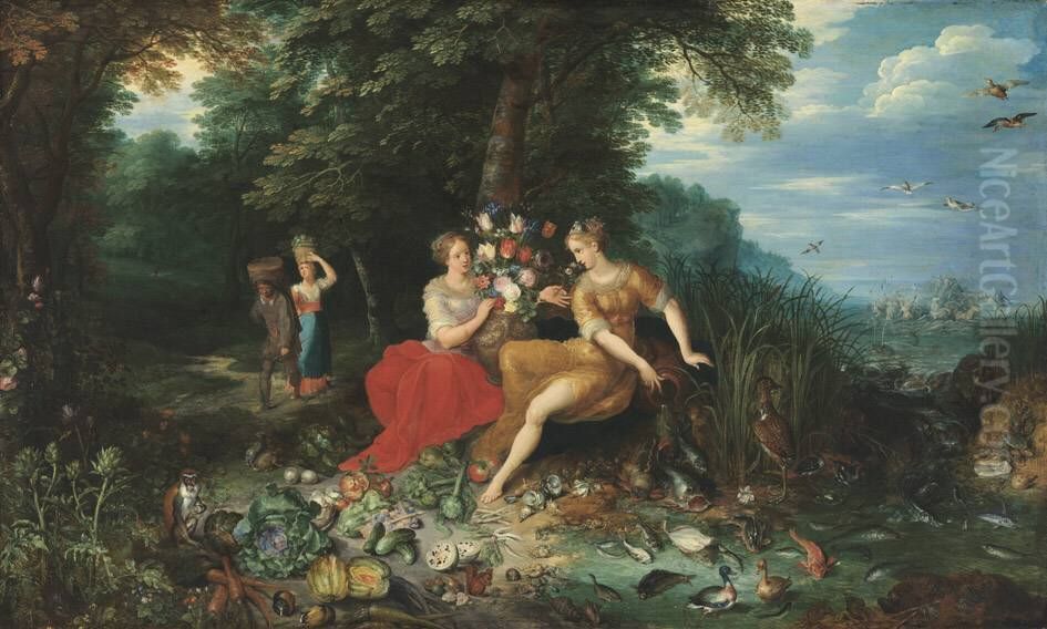 Erde und Wasser Oil Painting by Frans Francken the Younger