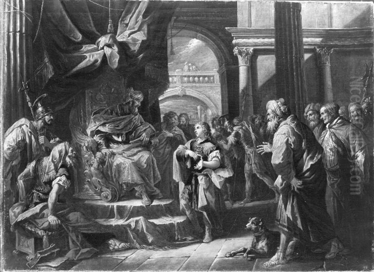 Josef deutet die Traume des Pharao Oil Painting by Gaspare Diziani