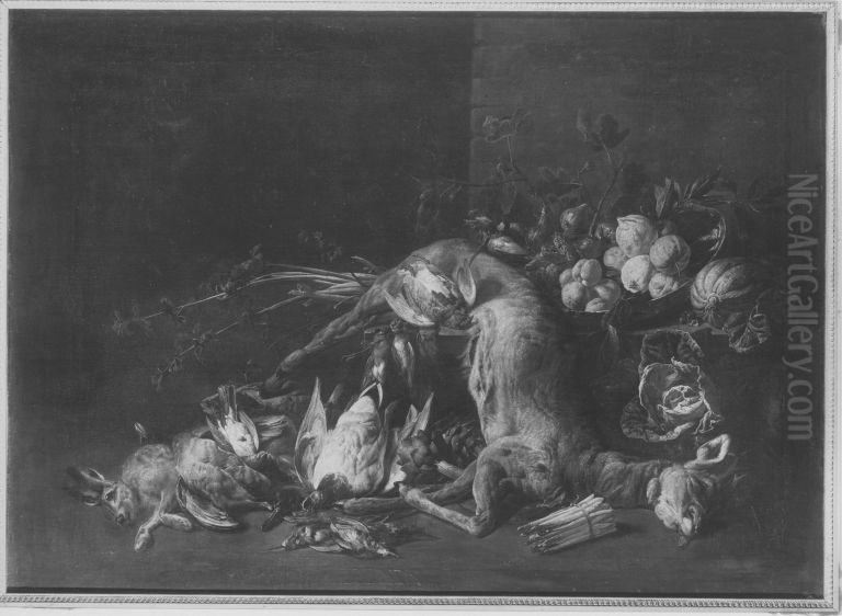 Hunting still life Oil Painting by Adriaen van Utrecht