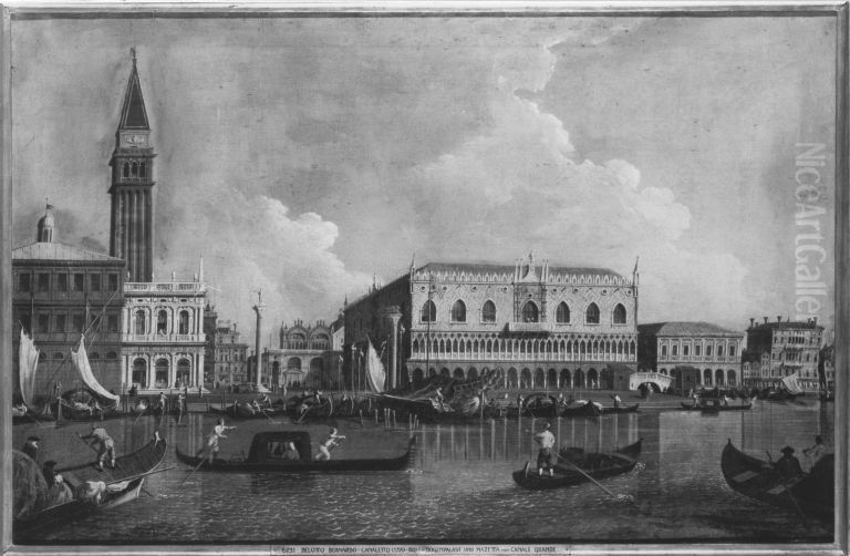 Dogenpalast und Piazzetta Oil Painting by Canaletto