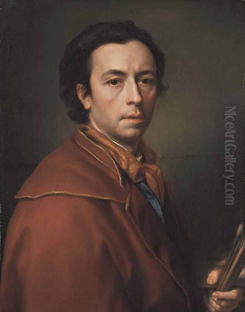 Selbstbildnis Oil Painting by Anton Raphael Mengs