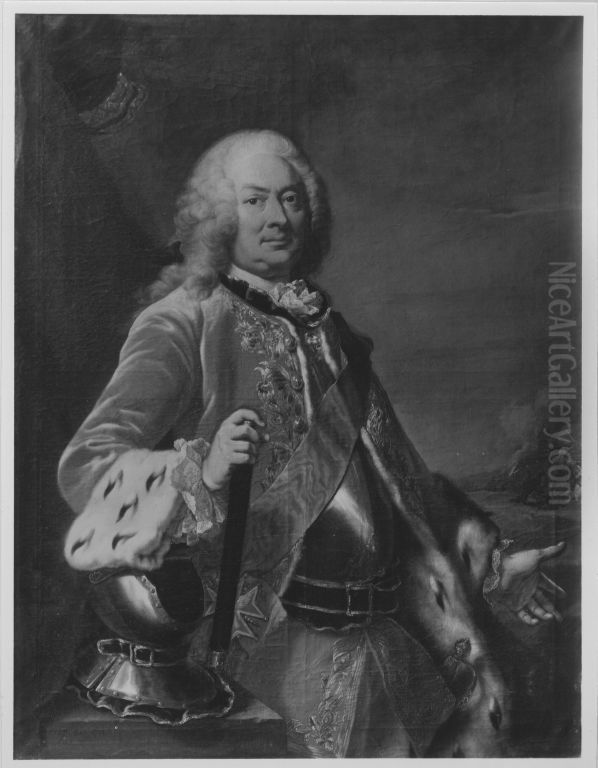 Landgraf Wilhelm VIII. von Hessen-Kassel (1682-1760) Oil Painting by Johann Heinrich Tischbein