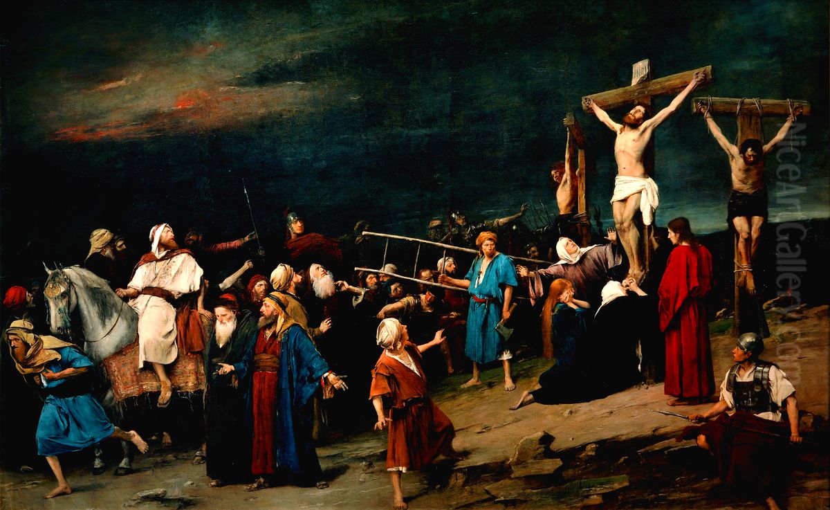 Golgotha Oil Painting by Mihaly Munkacsy